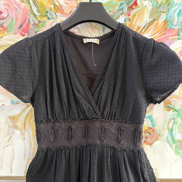 Altar’d State Black Boho Mini Dress Size S - Picture 3 of 11